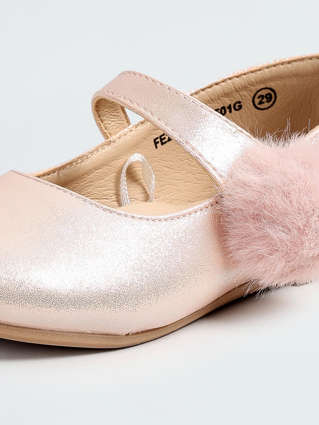 Max Girls Girls Metallic Mary Janes with Pompom Ballet Flat 3 71KfeyfPCwL. SL1440