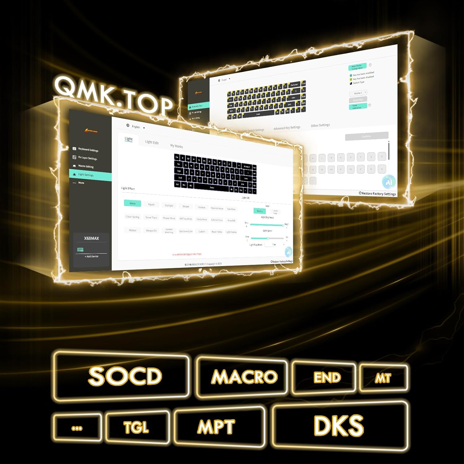 ATTACK SHARK X68MAX HE 60% Wired Magnetic Switch Keyboard,Full Aluminum CNC,0.005mm RT Accuracy,8KHz Rapid Trigger Mechanical Gaming Keyboard,Adjustable Actuation,with RGB Coiled Cable for PC/MAC,Star