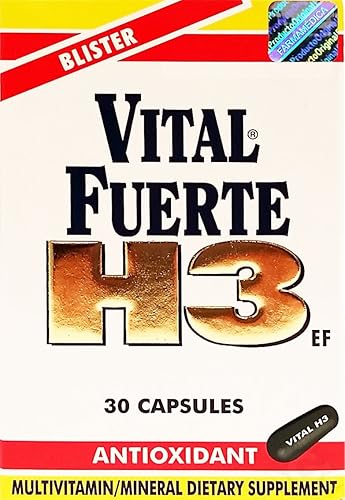 Suplemento dietético H3 30 Cap - Suplemento multivitamínico (paquete de 1)
