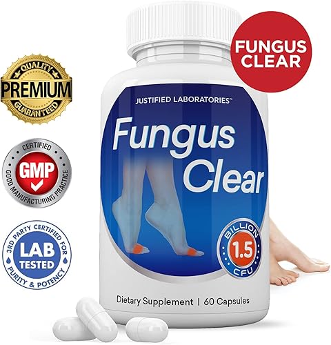 Miniatura 2 de Justified Laboratories Paquete de 3 pastillas transparentes para hongos de 1.5 mil millones de UFC, probióticos que apoyan las uñas transparentes