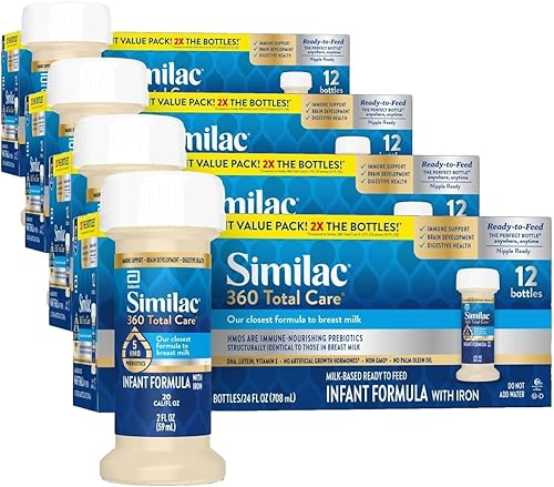 Miniatura 13 de Similac 360 Total Care Fórmula infantil, con 5 prebióticos HMO, nuestra mezcla de prebióticos más cercana a la leche materna, sin OGM,‡ fórmula