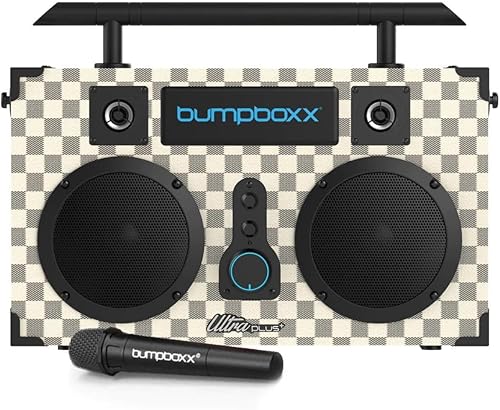 Miniatura 3 de Bumpboxx Bluetooth Boombox Ultra Plus | Boombox retro con altavoz Bluetooth | Incluye batería de litio recargable, correa de transporte y micrófono