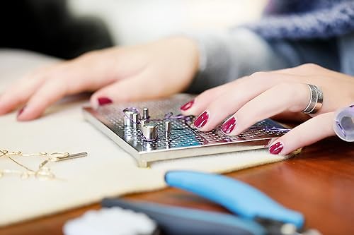 Miniatura 2 de Artistic Wire Kit de plantilla de lujo – Plantilla dobladora de alambre de aluminio de 5 x 4 pulgadas con 30 clavijas ajustables, 6 patrones