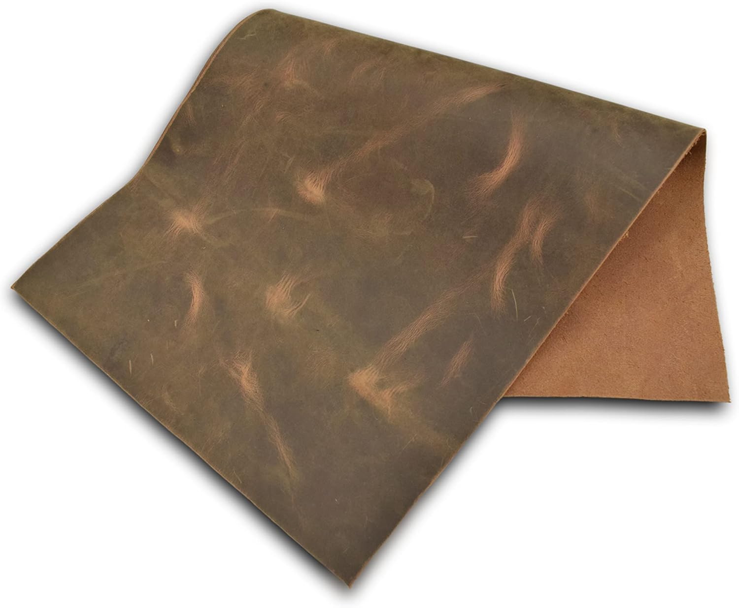 Rust Big Sky Buffalo/Bison Leather 12" x 24" Sheet for