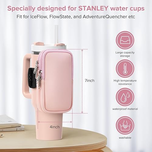 Miniatura 3 de Bolsa para botella de agua para Stanley Cup de 40 onzas, 30 onzas, bolsa para botella de agua para correr, tarjetas, llaves, teléfono, accesorios de