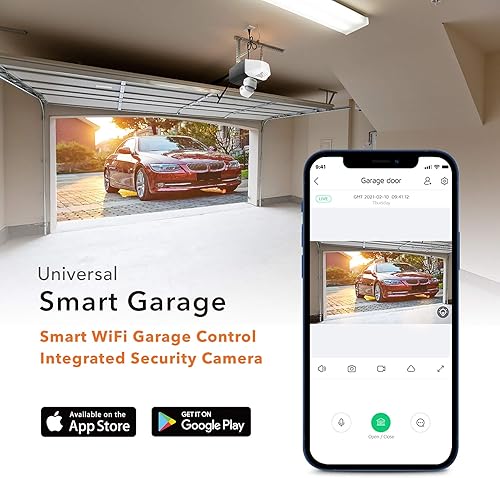 Miniatura 3 de Alcidae Garager 2, control inteligente de garaje WiFi, cámara de seguridad integrada, ver y abrircerrar tu garaje desde cualquier lugar, compartir