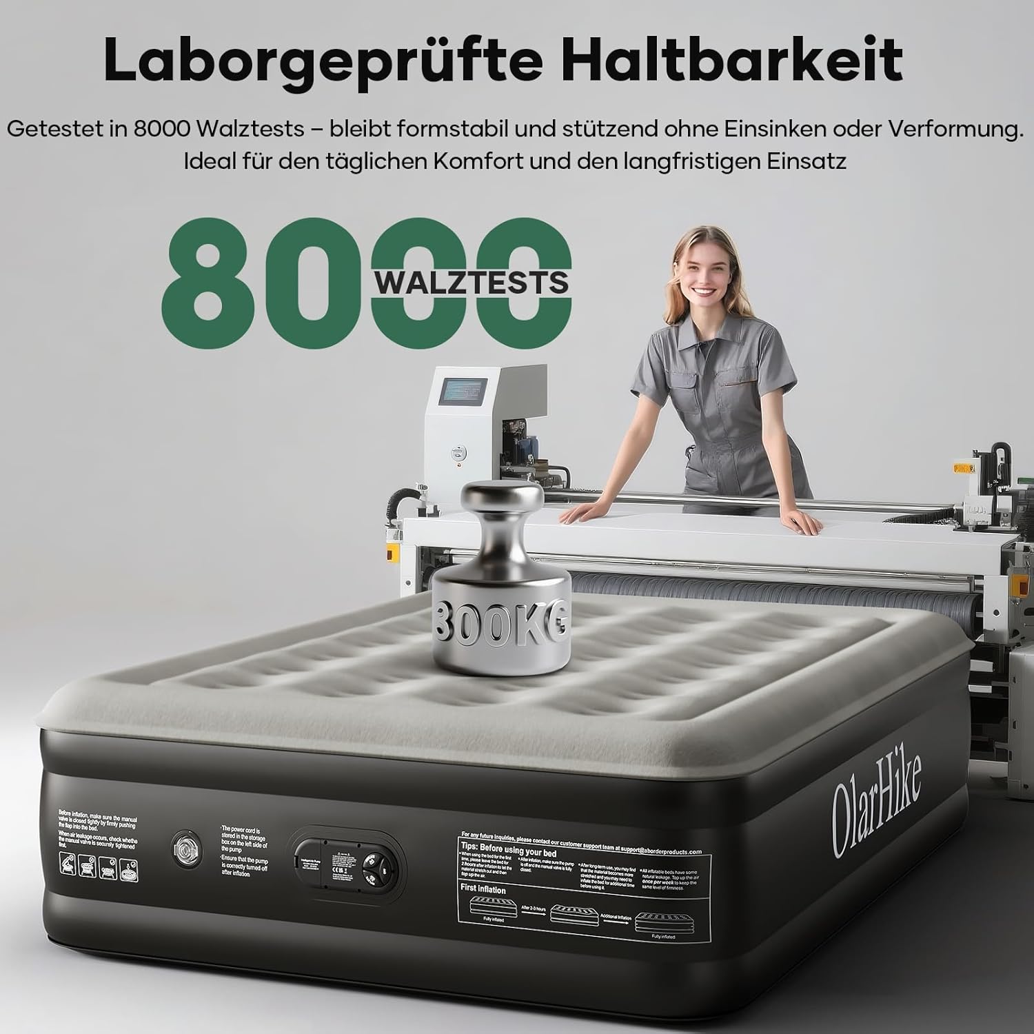 Top Luftmatratzen für Camping und Gäste: Komfort für jeden Bedarf 35 OlarHike Luftbett 200 x 140 x 50 cm