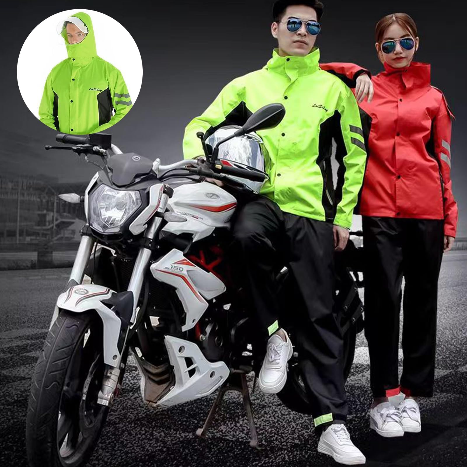 Męski/damski wodoodporny kombinezon przeciwdeszczowy wodoodporna kurtka i spodnie garnitur płaszcz przeciwdeszczowy unisex kurtka przeciwdeszczowa outdoorowa przeciwburzowa odzież przeciwdeszczowa z