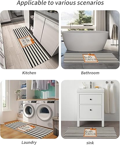 Miniatura 6 de Hellow - Tapete de baño para bañera, antideslizante, de secado rápido y absorbente, de tierra de diatomeas, fregadero, dormitorio, cocina, lavable,