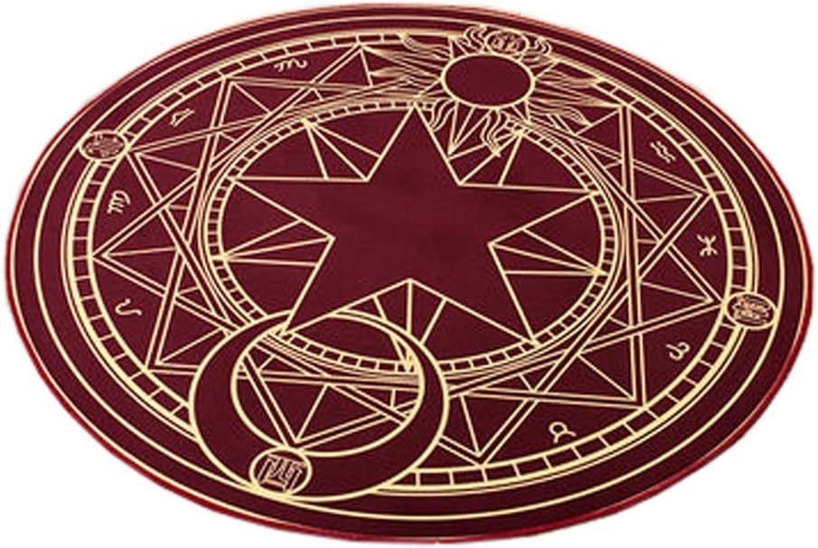The Magic Circle Pattern Round Carpet Floor Mats Yoga Cushion for Playroom/Cloakroom, E-07