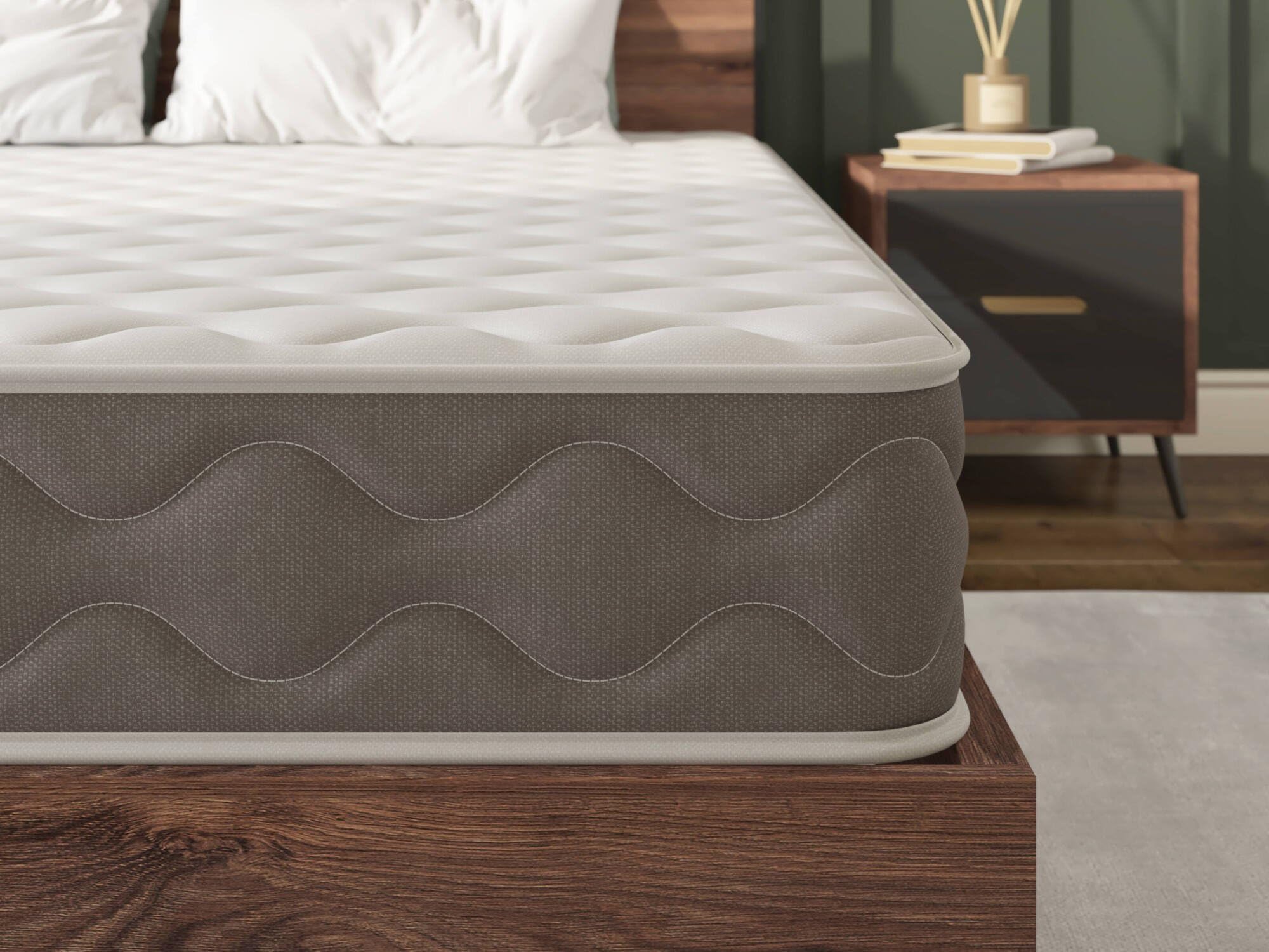 Talamo Italia Matrimoniale Amaltea, Memory Foam, ergonomico, Materasso antiacaro e Anallergico, 100% Made in Italy, 160x190xh21 cm, 160 cm x 190 cm