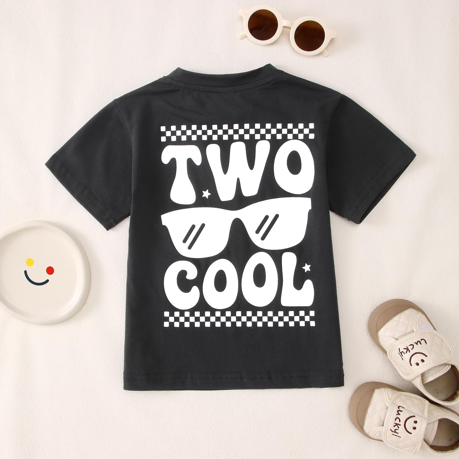 2. urodziny chłopiec T-shirt dla małych dzieci z nadrukiem liter drugi urodziny koszulka letnia krótki rękaw maluch Announcement strój bawełna koszulka dziecięca