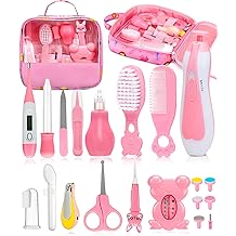 Baby Healthcare and Grooming Kit, Electric Safety Nail Trimmer Baby Nursery Kit, Newborn Care Kit with Hair Brush Comb for Newborn Infant Toddlers Baby Boys Girls Kids, Baby Shower Gifts