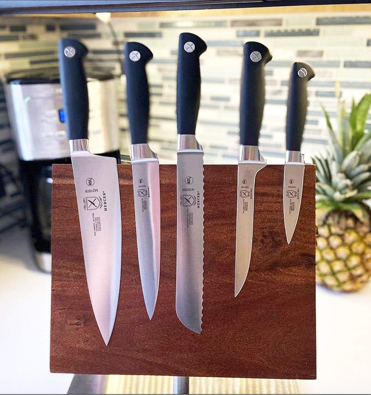 Mercer Culinary Magnetic Knife Board on Stand, 14 1/8 x 10 1/4, Stainless Steel