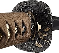 Vista 13 de HMS Samurai Katana Sword, Practical, Hand Forged, 1045 Carbon Steel, Heat Tempered/Clay Tempered, Full Tang, Sharp, Scabbard