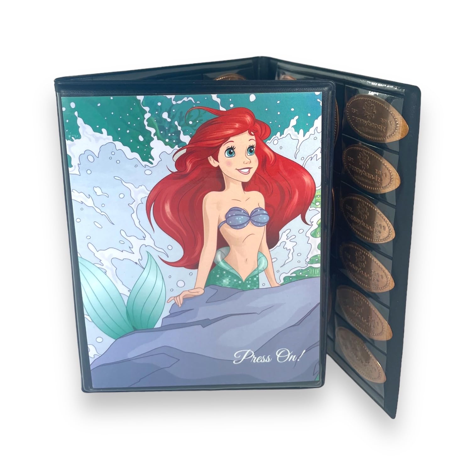 Pennybandz Ariel Press On! Pressed Penny Collector Album Holds 60 Pennies