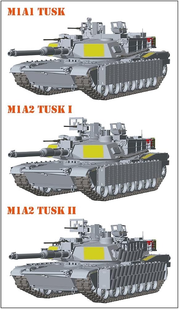Rye Field Model M1A2 SEP Abrams Tusk I/Tusk II/M1A1 Tusk Battle Tank Model Kit
