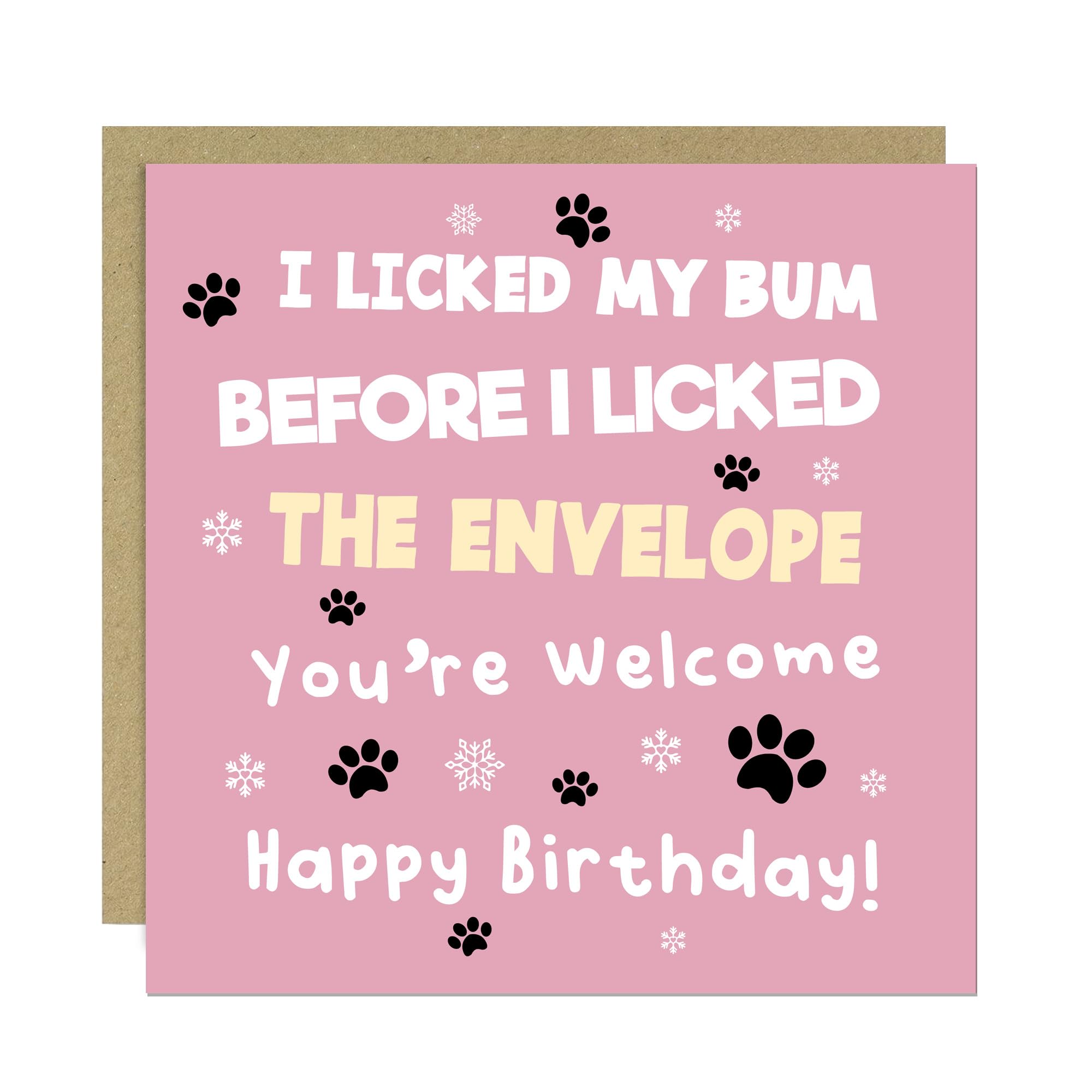 RED OCEAN Funny Birthday Card From The Dog Amusing Birthday Card For Dog Mum - Dog Gift For Dog Owner - Hilarious Cards For Dog Parents