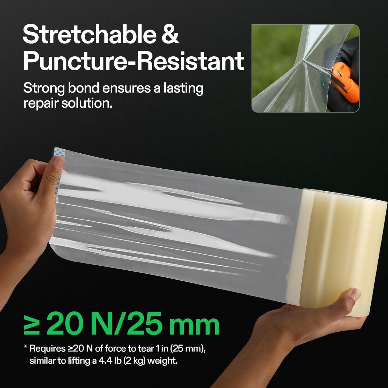 VIVOSUN 57x57x77-Inch Transparent Mini Walk-in Green House and Greenhouse Repair Tape, 6.3 mil 6" x108' Weatherproof Clear Poly Patch Tape, Heavy Duty Greenhouse Sheeting Coverings Film Tape