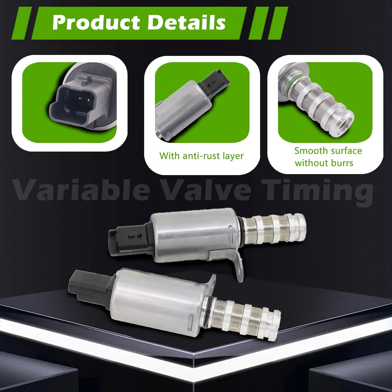 Pair Exhaust & Intake Engine Oil Control Variable Valve Timing VVT Solenoid L4 1.6L Compatible with Mini 2002-2015 Cooper / 2011-2016 Cooper Countryman / 2014-2016 Cooper Paceman OE # 11367566652