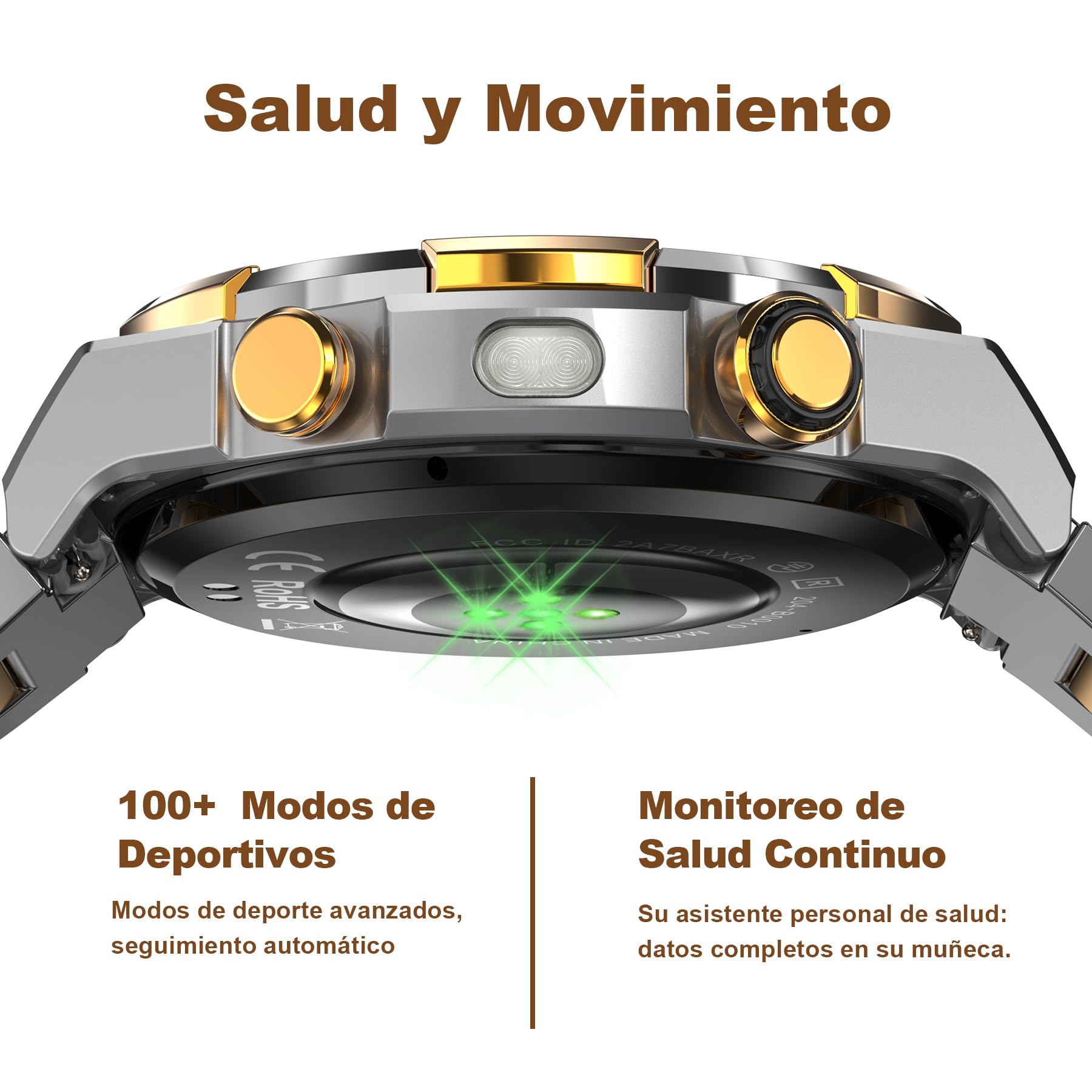 Reloj Inteligente con GPS, AI, Linterna, Brújula, 1.43" AMOLED Pantalla Siempre Activa, Smartwatch Hombre con Notificación Llamadas Bluetooth, 100+ Modos Deportivos, Reloj Inteligente para Android iOS