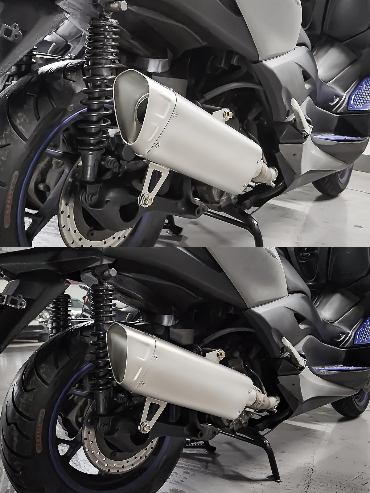 Amazon | FIRECARP バイク用 フルエキゾーストパイプ バイクマフラー