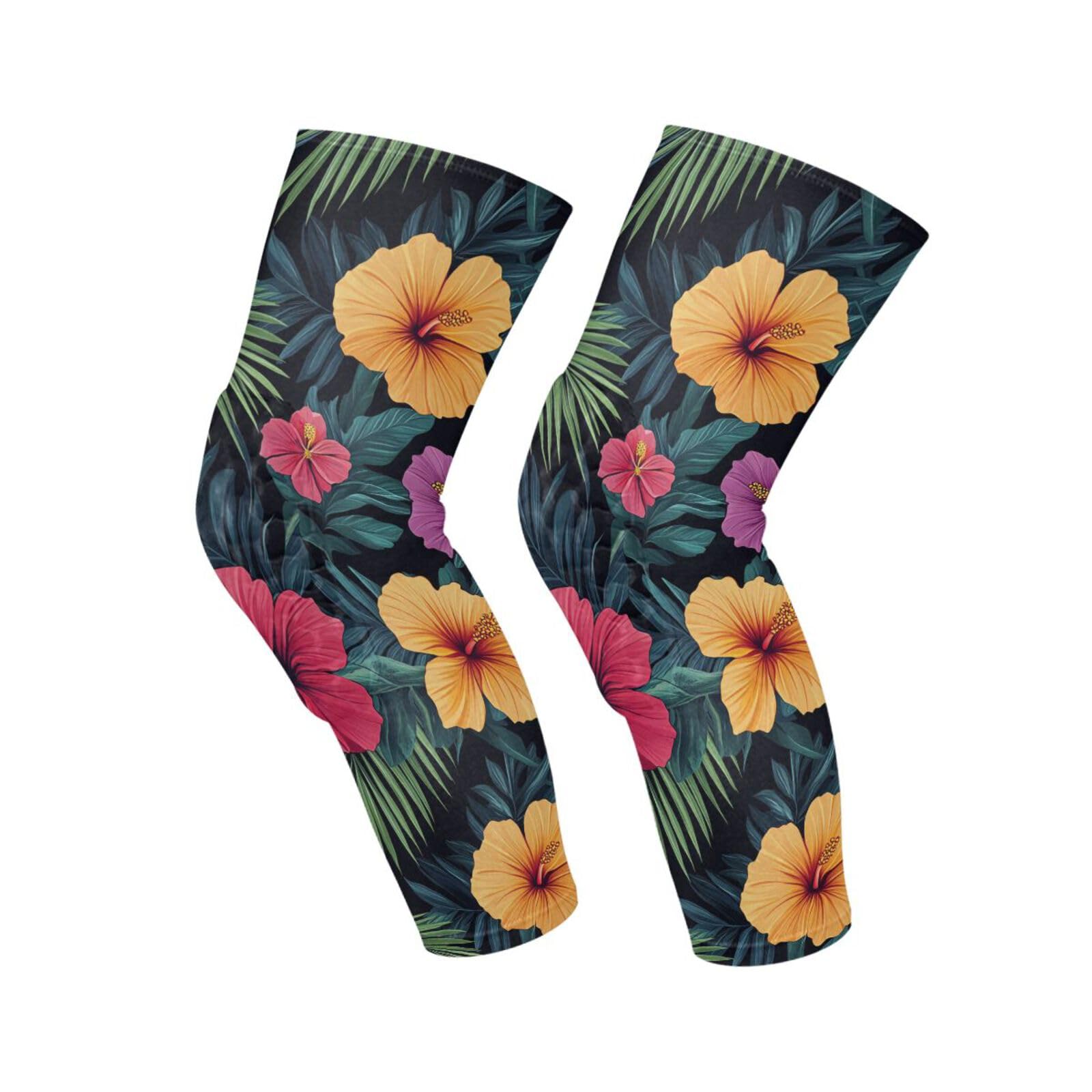 JUNZAN Tropical Flamingos Basketball Knee Pads for Youth Kids Wrestling Knee Pads with Sleeves Sport Kneepads for Volleyball Football