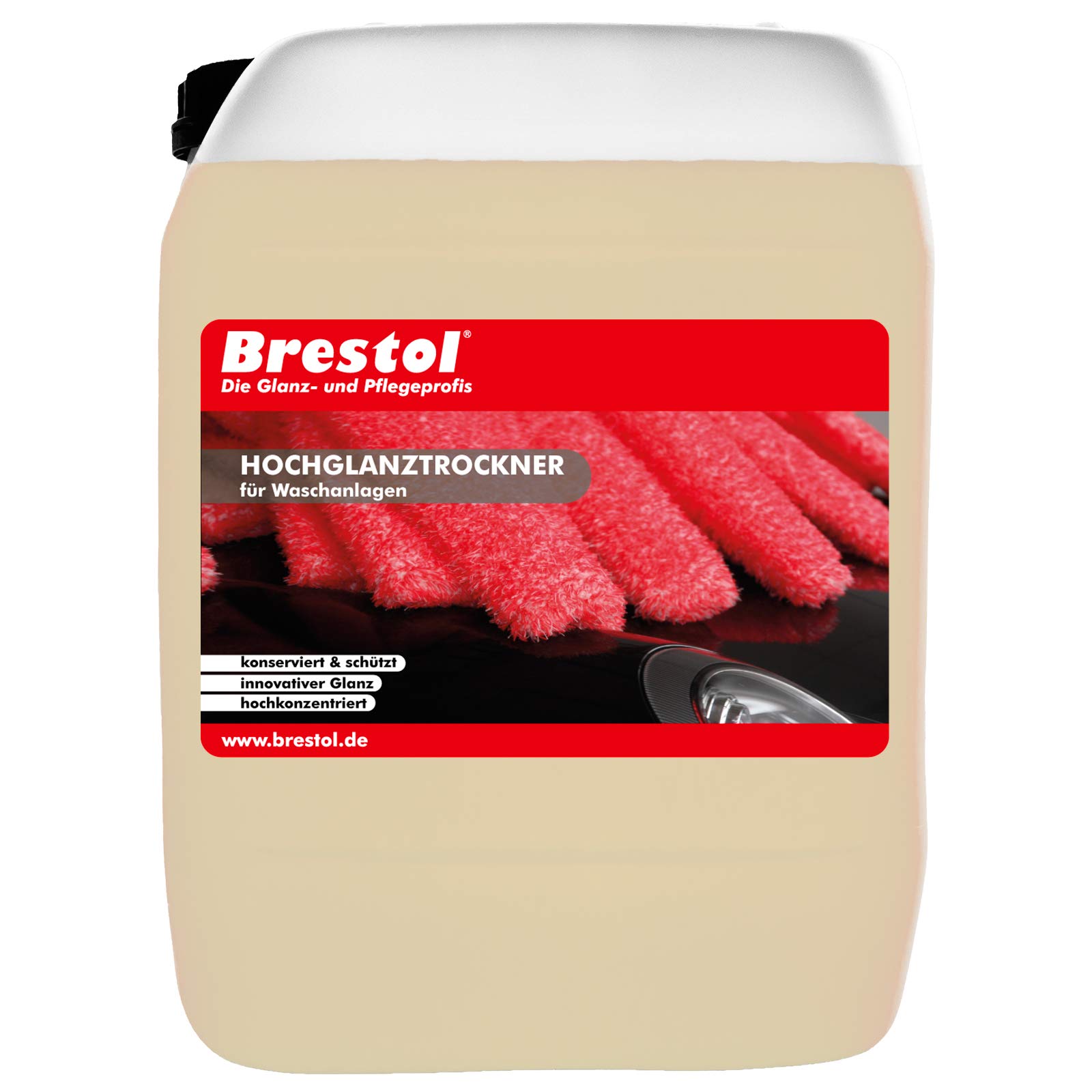 Brestol hochglanztrockner 10 Litri concentrato (1400.10) – -glanztrockner per autolavaggi – Schneller Acqua aufriss – Auto Biancheria Autoreinigung – Original