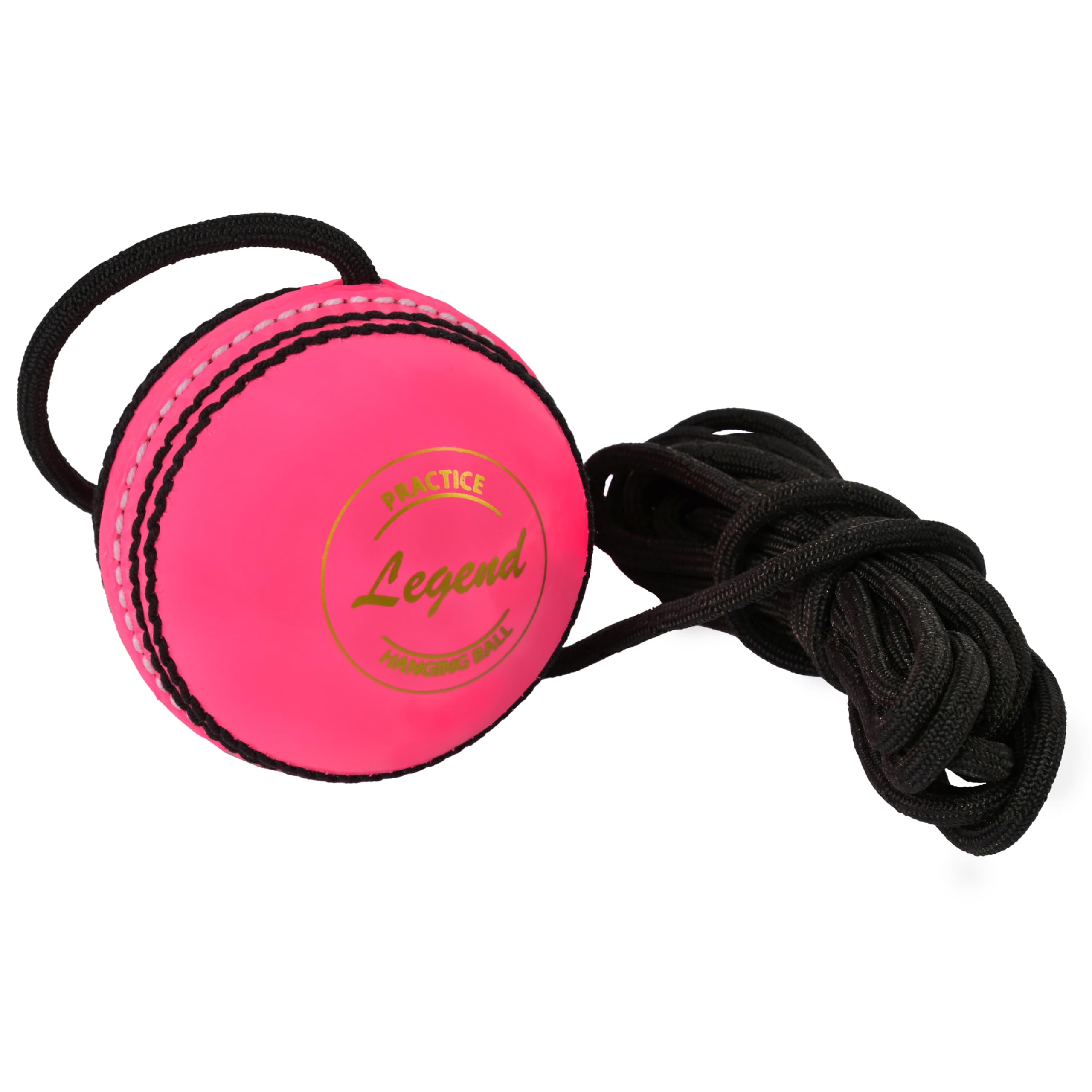 SS Hanging Ball for Bat Knocking and Practice with Reaction String (Embossed Seam & Threaded Seam)