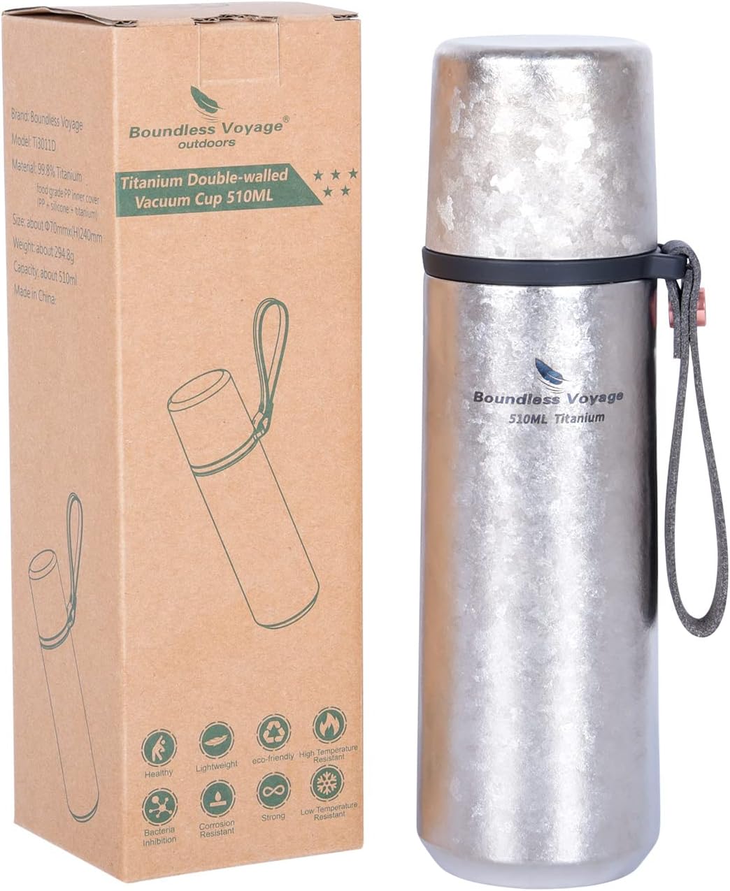 Boundless Voyage Titanium Vacuum Insulated Water Bottle