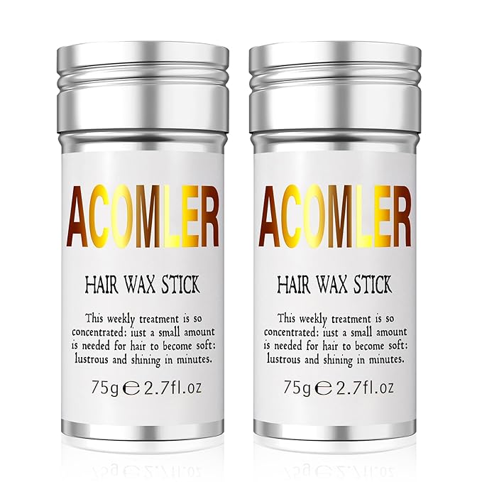 Acomler Hair Wax Stick, Wax Stick for Hair, Fly Away Stick for Hair, Slick Back Hair Products Frizz Control, Hair Accessories for Women&Kids, Hair Styling Wax Pomade Gel Stick (Pack of 2 Silver, 5.4oz) Acomler Hair Wax Stick, Wax Stick for Hair, Fly Away Stick for Hair, Slick Back Hair Products Frizz Control, Hair Accessories for Women&Kids, Hair Styling Wax Pomade Gel Stick (Pack of 2 Silver, 5.4oz)