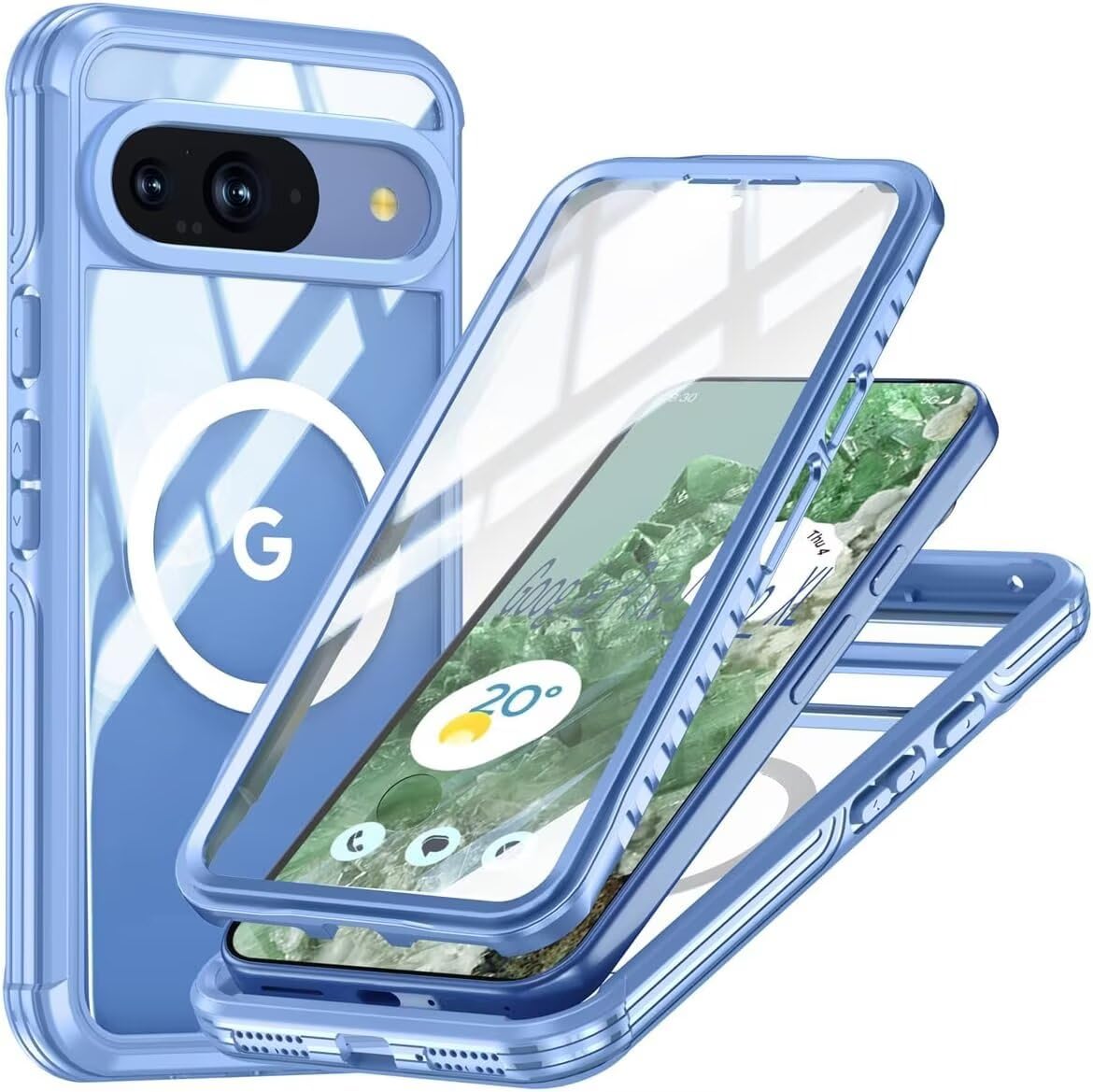 Amazon.co.jp: 360度全面保護透明Google Pixel 9 Pro XL ケース