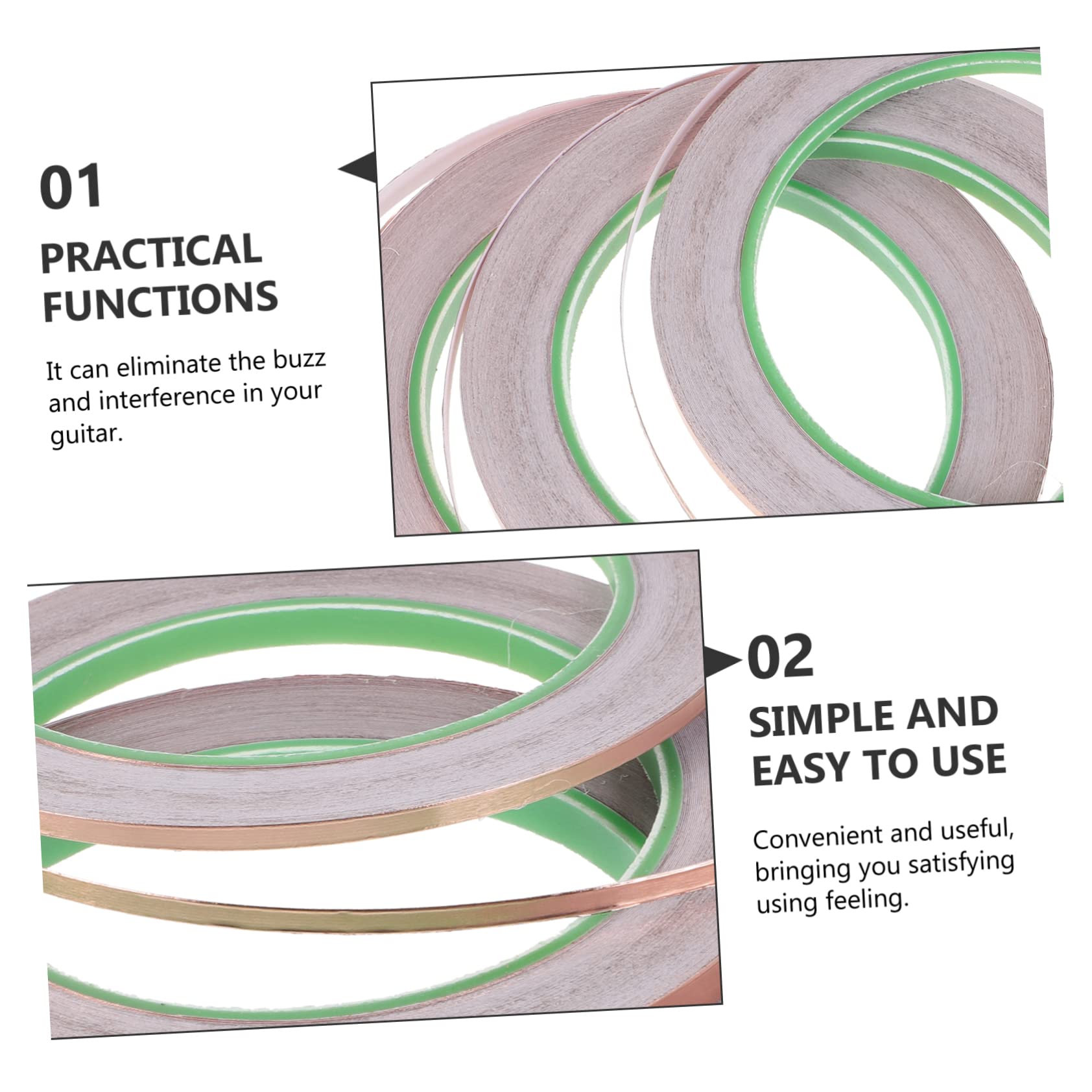FUNOMOCYA Electrical Tape Roll Copper Foil Tape for Shielding and Grounding 3 Pack High Conductivity and Flexibility