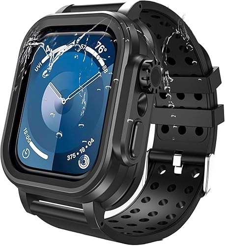 Miniatura 1 de Hensinple Funda impermeable IP68 y correa para Apple Watch SE 2SE Series 654 de 1.732 pulgadas, con protector de pantalla, resistente a los golpes,
