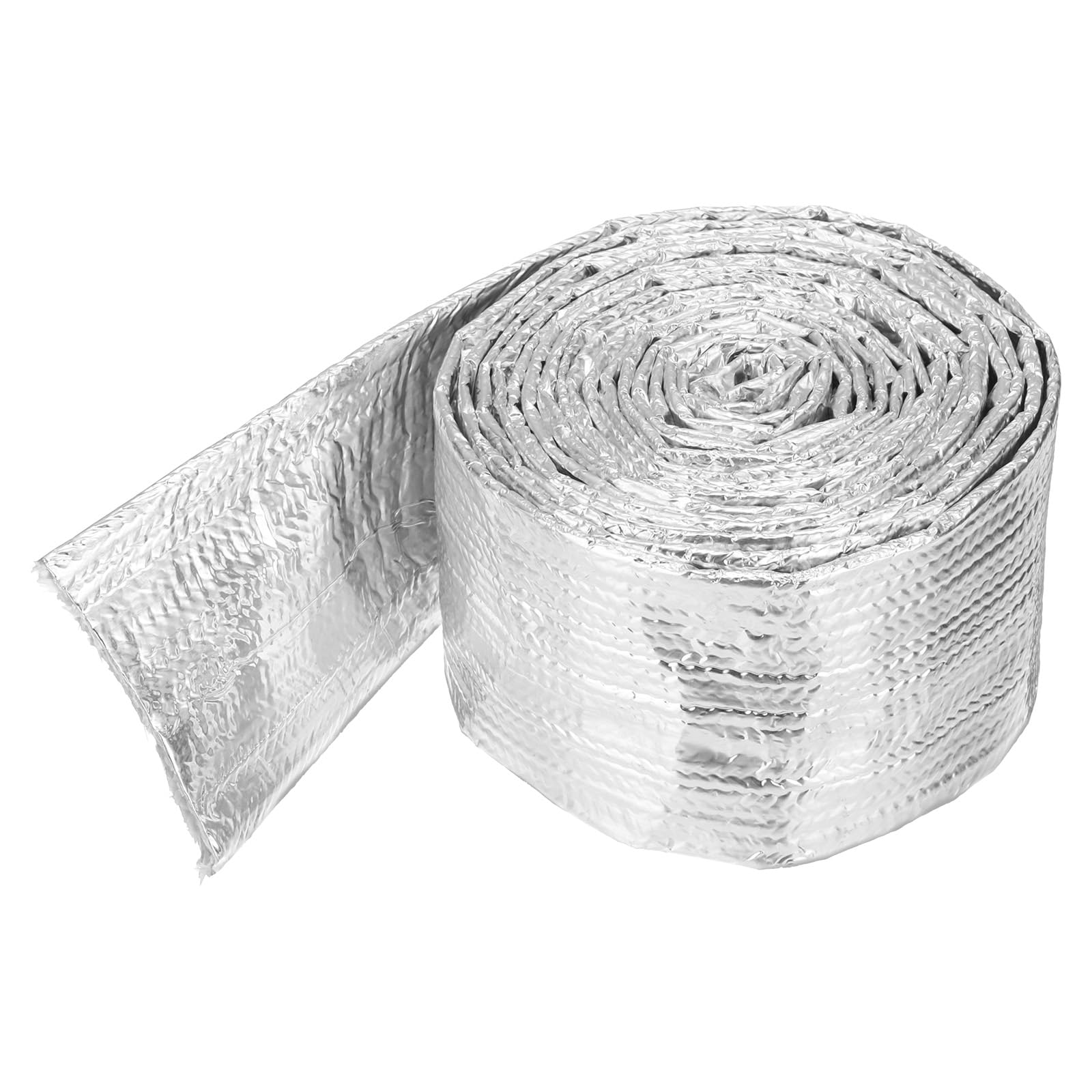 QUARKZMAN Guaina Termica in Alluminio 1 3/8" ID x 10.5Ft Guaina Termica in Alluminio Metallizzato in Fibre di Vetro per Cavi di Alimentazione Cavi Cablaggio Elettrico
