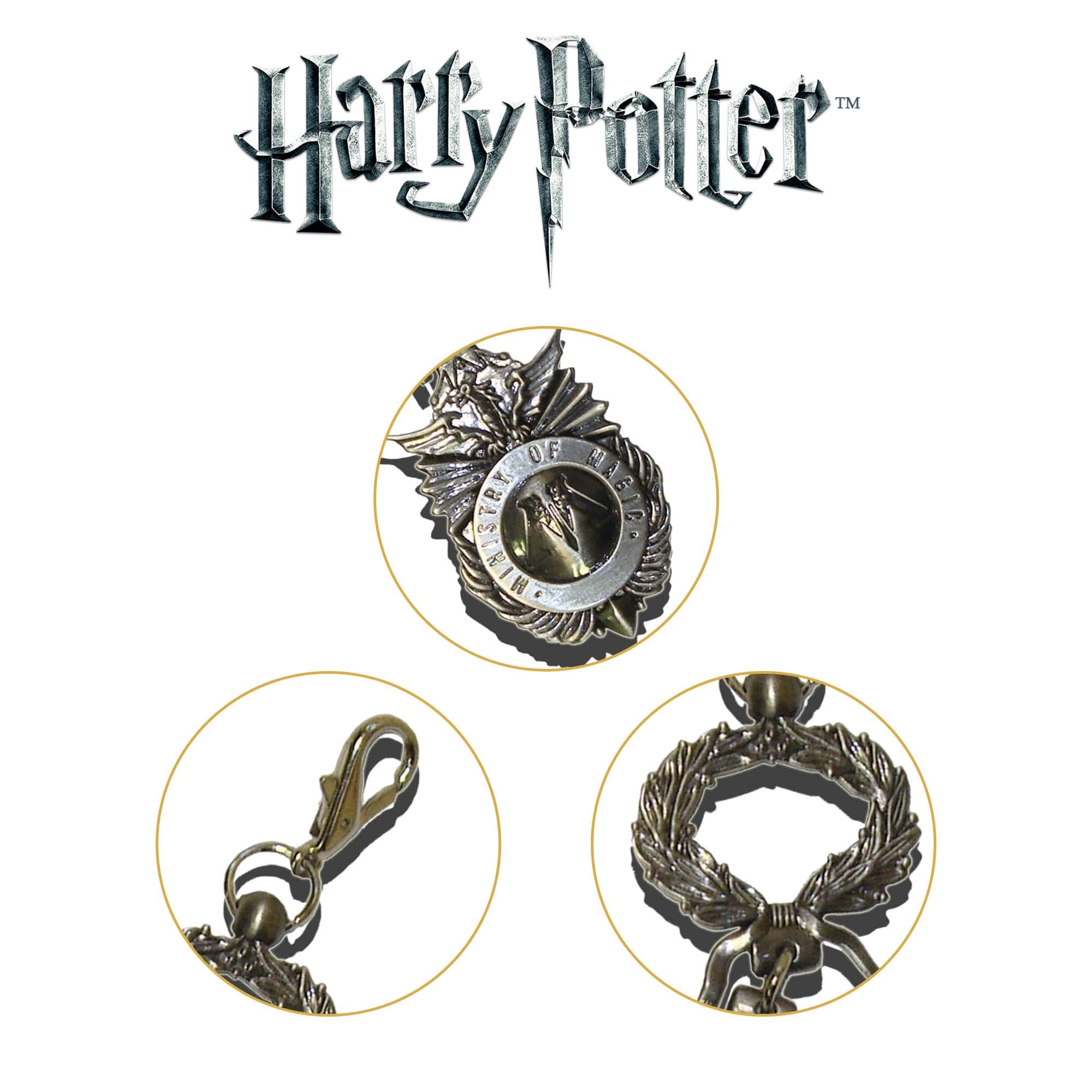 The Noble Collection Harry Potter Ministry of Magic Keychain, 2in (4.5cm) Ministry of Magic Insignia - Image 4