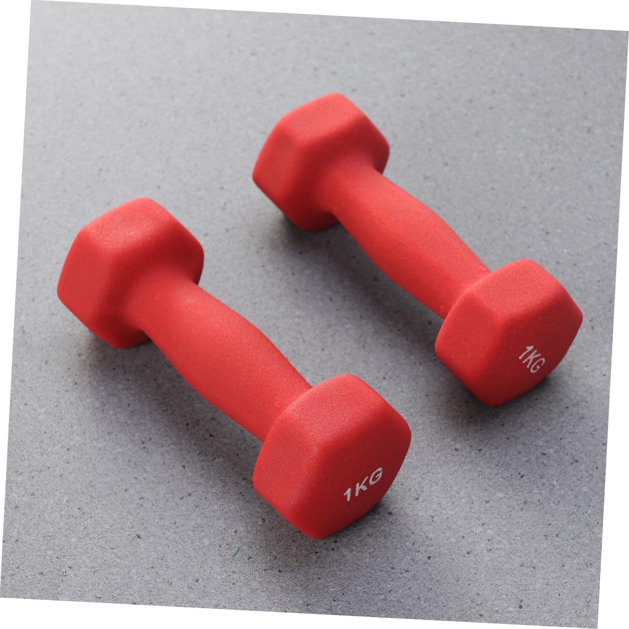 Red Exercise Dumbbells for Women Ergonomic Hexagonal Yoga Hand Weights with Non-slip Neoprene Coating Comfortable Grip for Home Fitness and Strength Training