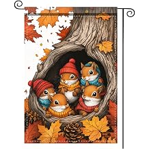 Nuxovilar 12x18" Squirrels Autumn Garden Flag