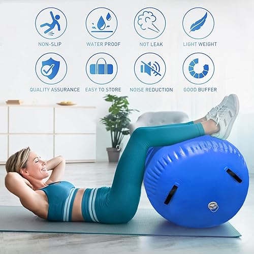 Miniatura 5 de 86 York Air Barrel - Colchoneta inflable para gimnasia con resorte de espalda, equipo de gimnasia para uso doméstico, entrenamiento de gimnasio,