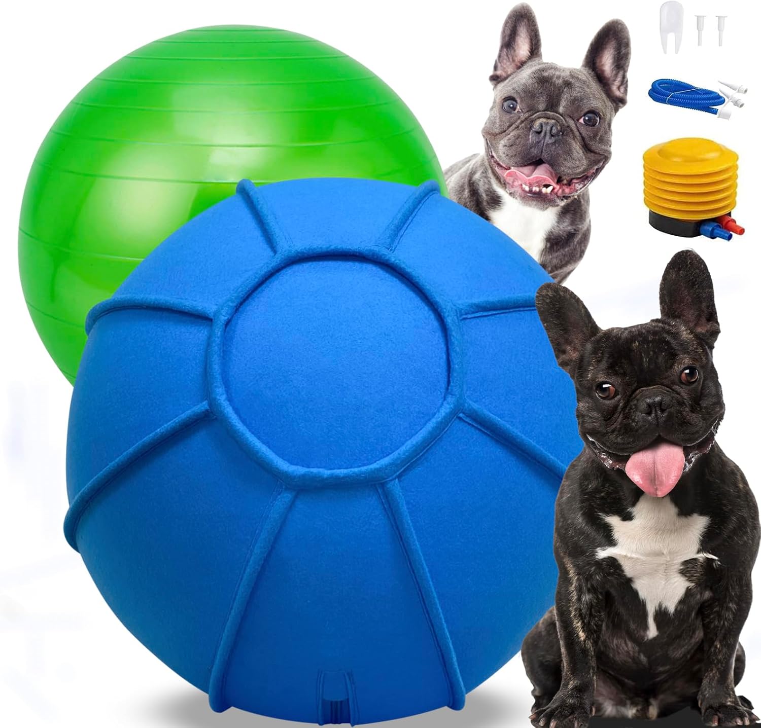 Herding Ball for Dogs, 18 inch Dual Layered Herding Dog Ball Set for Australian Shepherd, Cattle, Collie, for Dog, Agility Equipment- Free Training Book