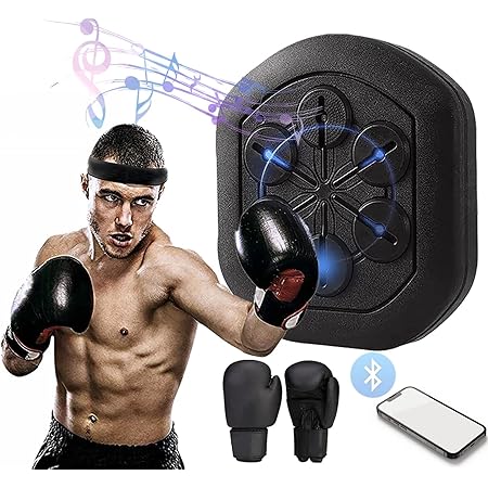 Macchina Da Boxe Musicale Con Guanti - Bluetooth, 3 Velocità, Con Ventose Per Parete, Per Adulti E Bambini - Foto 5