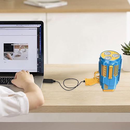 Miniatura 3 de Cargador de máquina de burbujas para ametralladora de burbujas compatible con Blaster Bazooka Rocket Blower Cable de alimentación de batería de