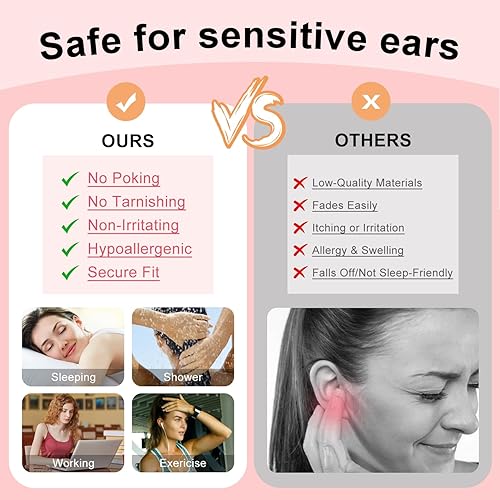 Miniatura 3 de Aretes con Cierre de Tornillo de Bola de Plata de Ley 925 Tachuelas con Cierre de Bola de Seguridad para Dormir Aretes de Tachuela para Hombres