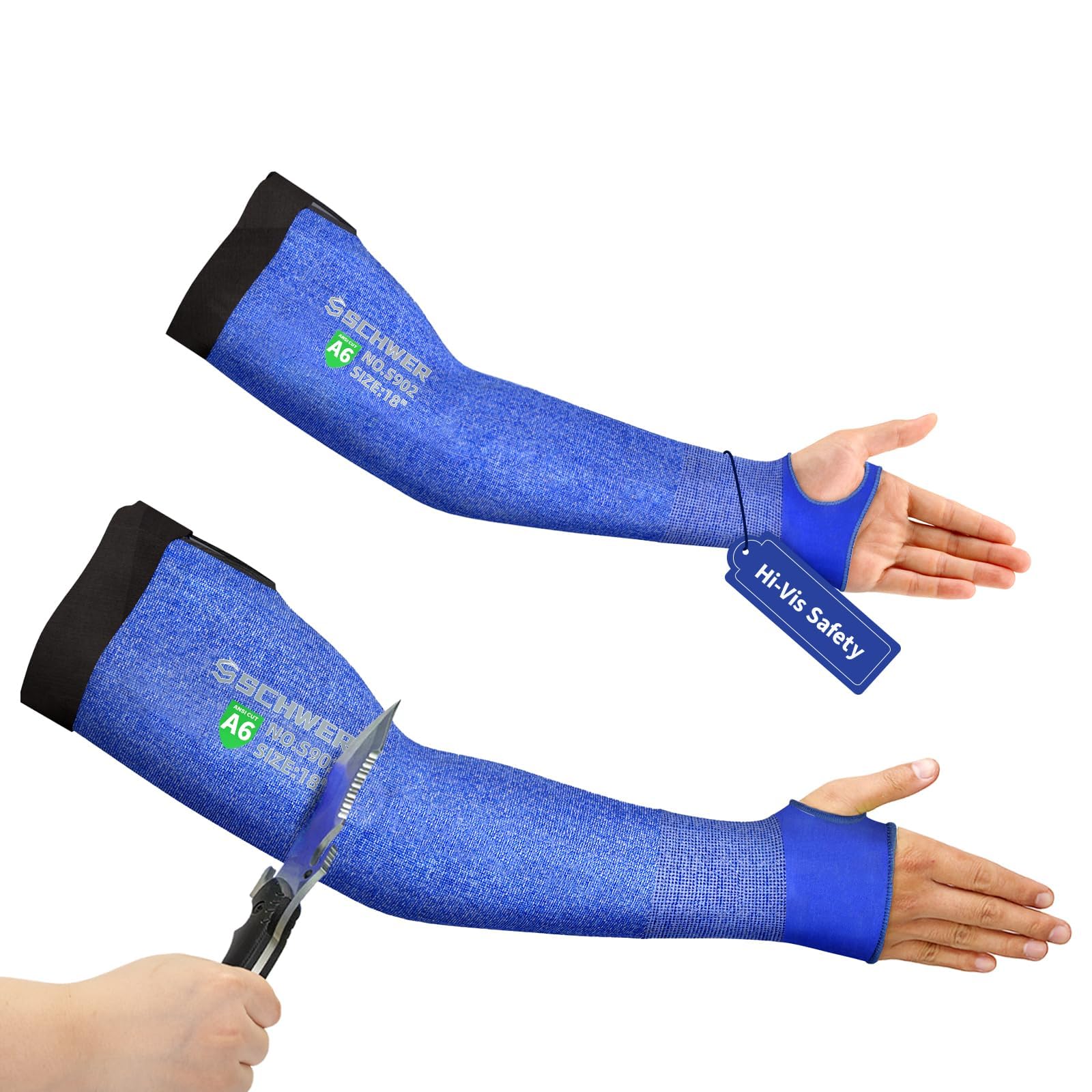Schwer AIR-SKIN ANSI A6 Cut Resistant Arm Sleeves for Men & Women S902