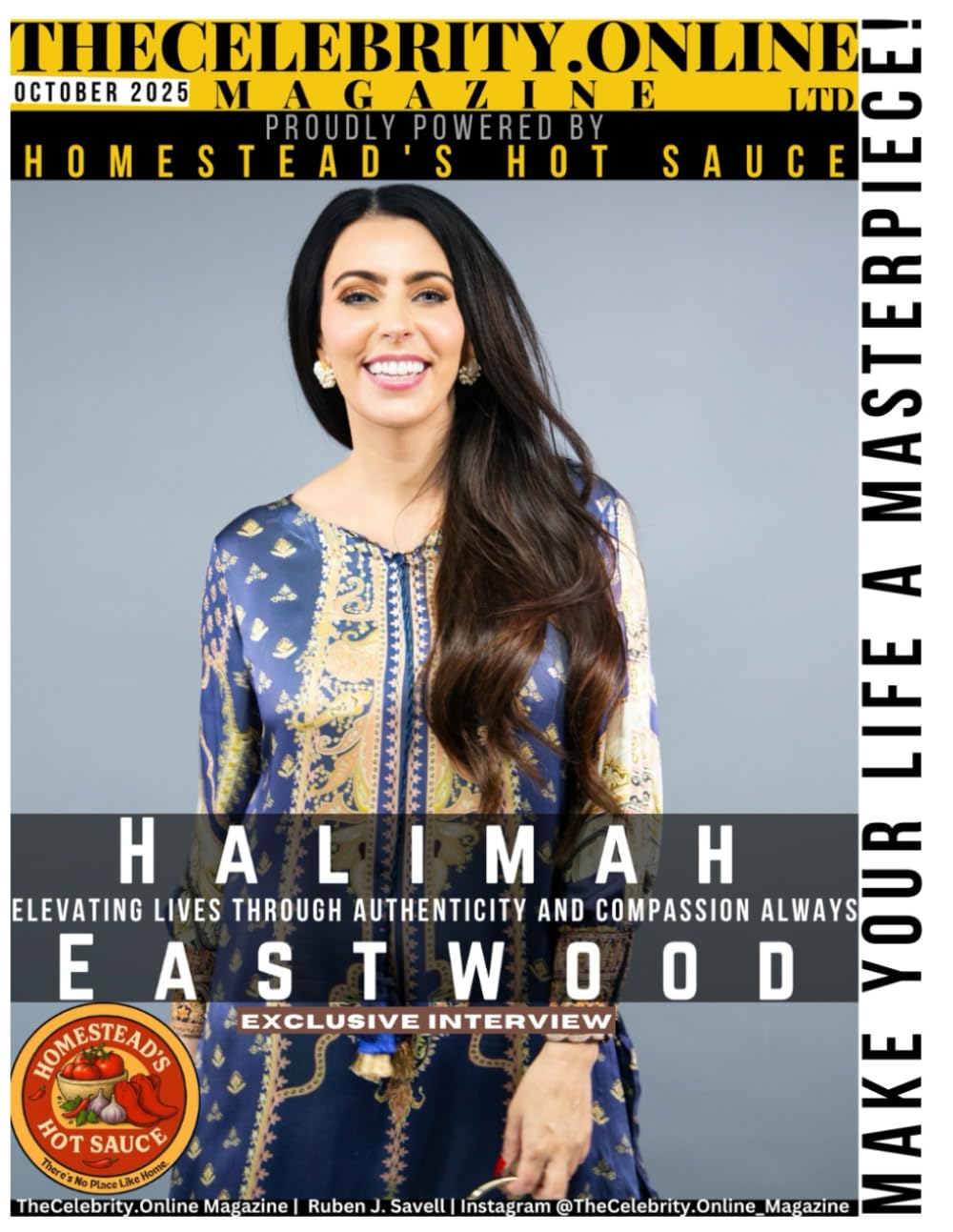 TheCelebrity.Online Magazine - October 2025 Edition - Cover Story: Halimah Eastwood: A Multifaceted Talent with a Passion for Connection