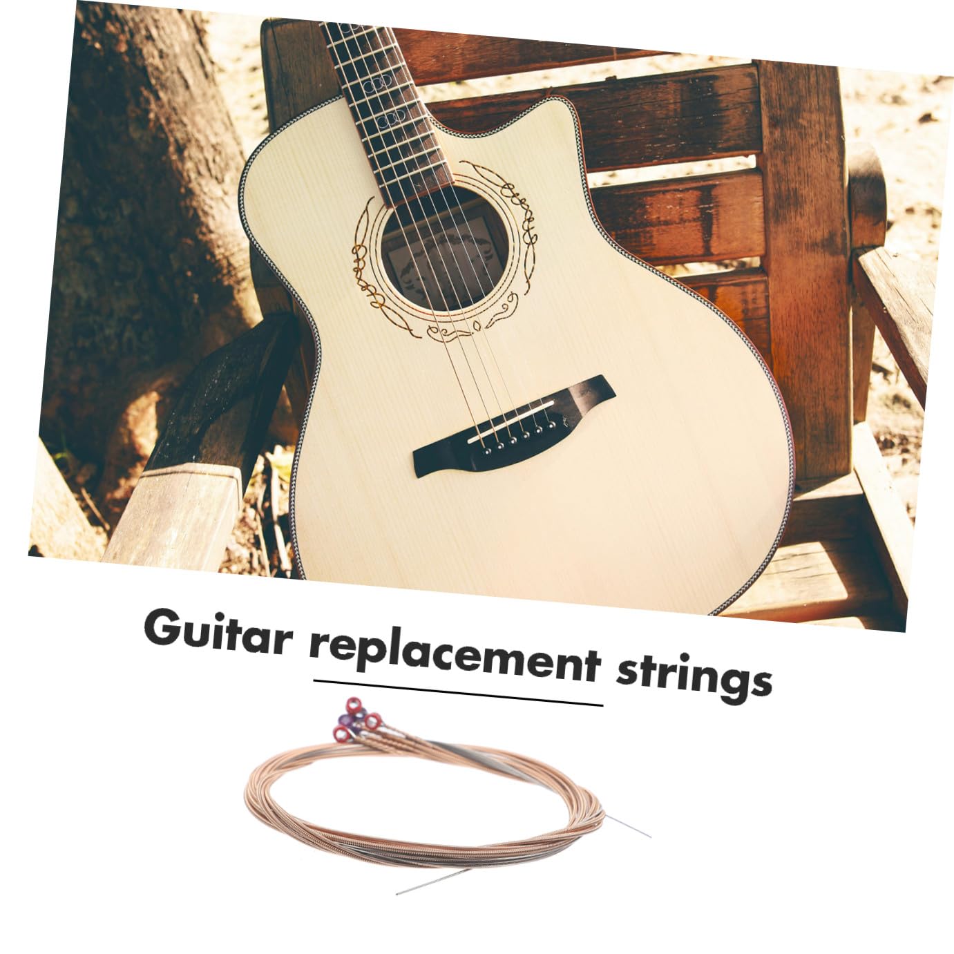 BESTonZON 30piezas Cuerdas De Guitarra Folclórica De Cuerdas De Metal Para Guitarra Acústica Sonido y Potente Para Músicos