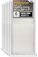 Filtrete 14x20x1 MPR 300 Furnace Air Filter 6-Pack - MERV 5 Electrostatic Pleated AC Filters for Dust & Lint Capture, 3-Month Life