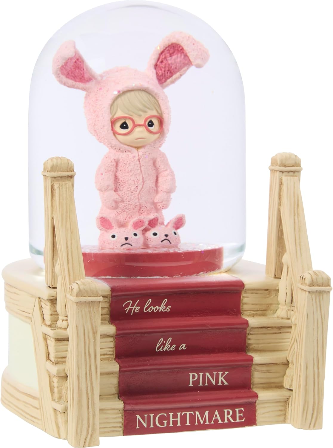 A Christmas Story He Looks Like A Pink Nightmare Musical Snow Globe – Resin/Glass Holiday Collectible Plays “We Wish You a Merry Christmas” – 241112
