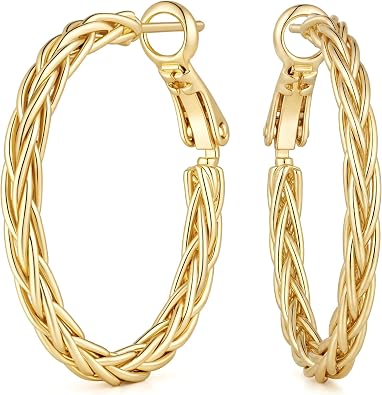 Gold Earrings for Women 14K Gold Hoop Earrings for Women