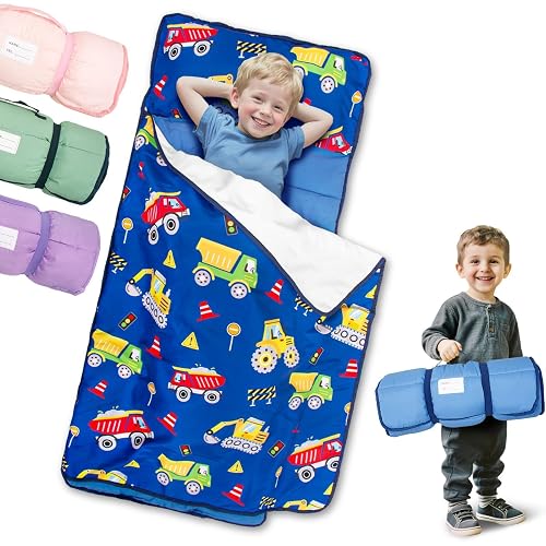 Primlect Toddler Nap Mat, Portable Rolled Sleeping Mat | 51”x31